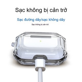Ốp tai nghe AirPods 1 2 3 Pro bằng silicon trong suốt, chống sốc chống trầy, ôm khít cực đẹp