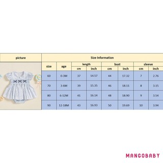MG-Baby Bé Gái Váy Liền Quần Mùa Hè Tay Ngắn Nơ Thêu Họa Tiết Hoa Áo Liền Quần Ngọt Ngào