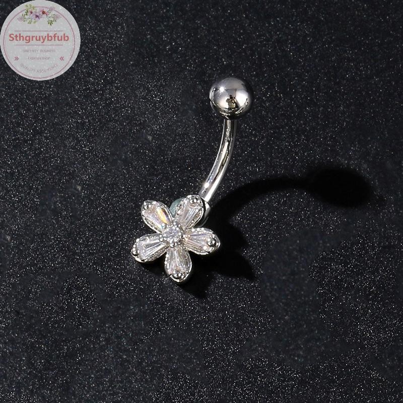 STHB Thép Không Gỉ Hoa Bụng Nút Nhẫn Rốn Xuyên Nhẫn Nữ Cô Gái Gợi Cảm Bụng Xuyên Nhẫn Trang Sức Cơ Thể VN
