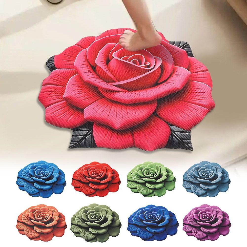Thảm hoa TPKSF98, Thảm trải sàn hoa mẫu đơn mềm hình đặc biệt, Chăn thấm 40x40cm / 60x60cm cho phòng khách Bàn trà đầu giường