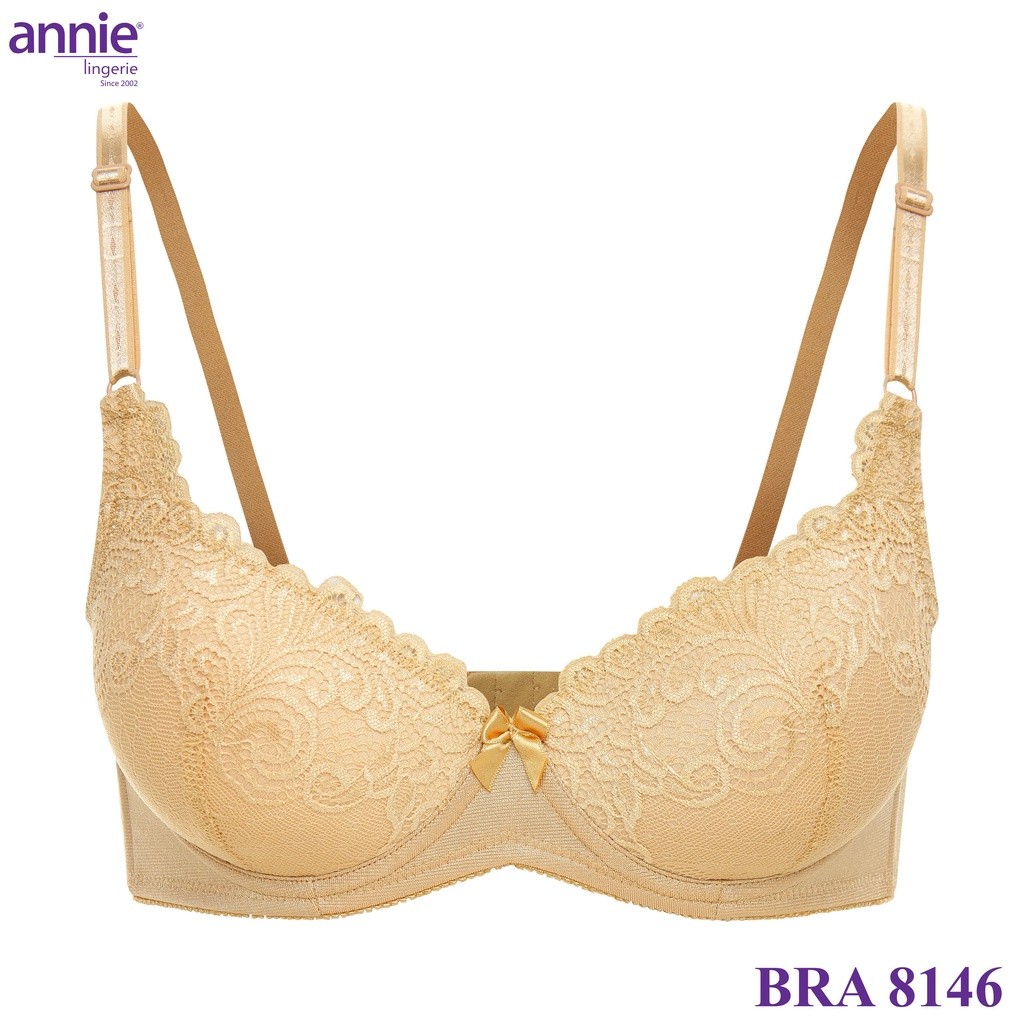 Áo ngực ren mút mỏng push up cao cấp annie bra 8146 tạo dáng, nâng ngực sexy, vải cotton thoáng mát