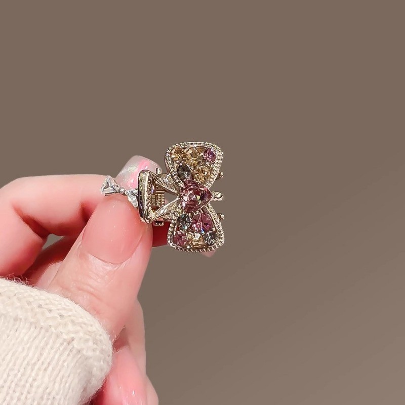 MAUROPOLI [Sẵn Sàng] Nơ Kim Cương Nhấp Nháy Cao Cấp Kẹp Nhỏ Phong Cách Mới Bên Nổ Tóc Top Kẹp Tóc Gãy Kẹp Tóc Nhỏ Sang Trọng