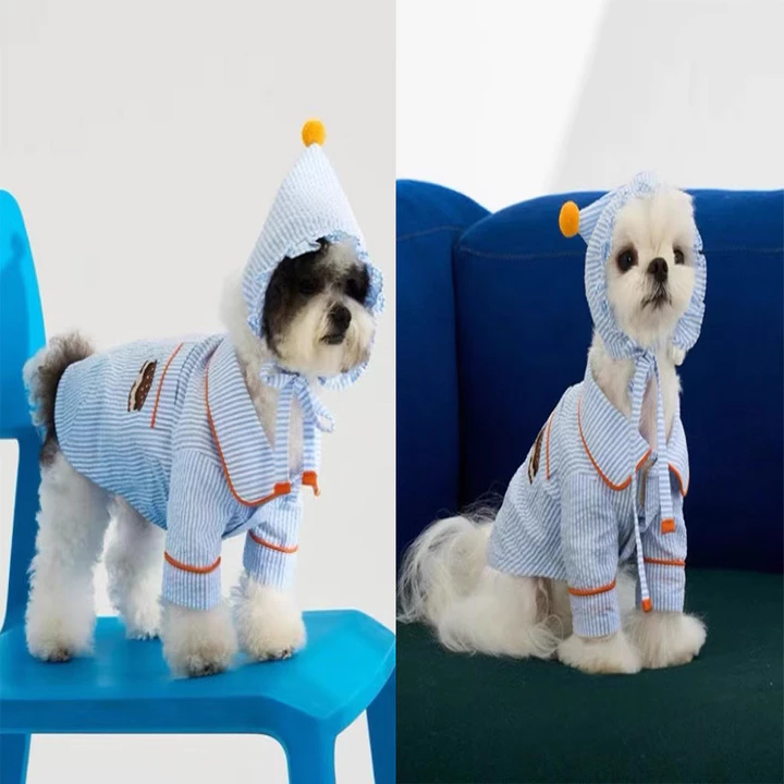 Shih Tzu Quần Áo Cho Chó Lưới Chó Pyjama Đồ Ngủ Mùa Hè Thú Cưng Áo Thun Mềm Đồ Ngủ Mèo Thiết Kế Thoáng Khí Chó Con Trang Phục Terno