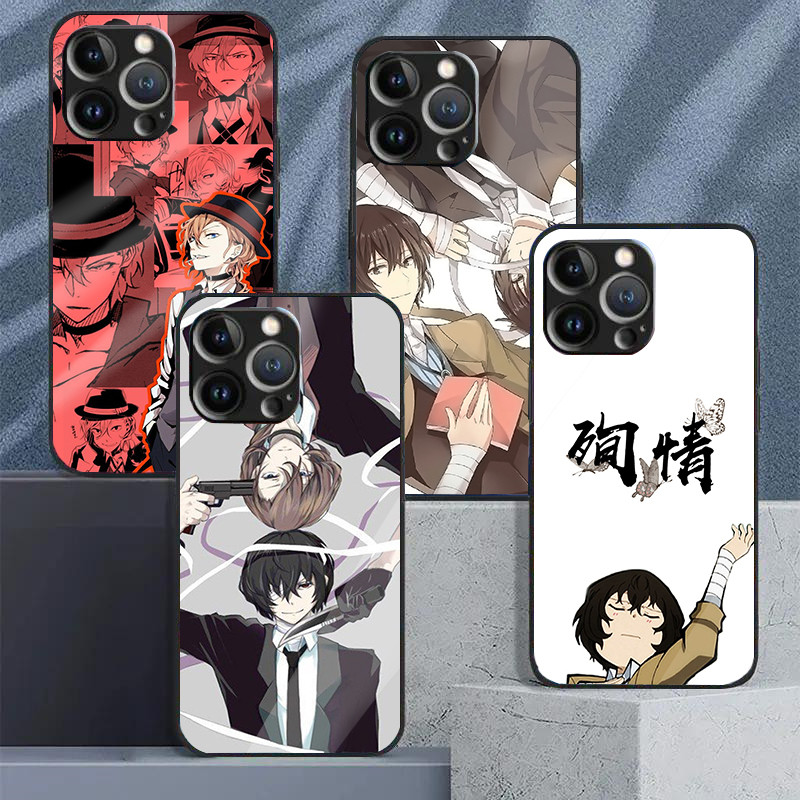 Bungou chó đi lạc Dazai Osamu Kính cường lực Điện thoại di động cho iPhone 16 15 14 13 12 11 Pro XS Max Plus Mini X XR 8 7 6s SE2 / 3 Cover