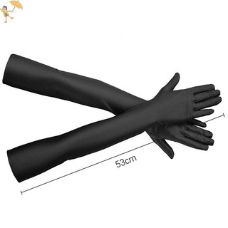 [GOU] Găng Tay Chống Nắng Spandex Co Giãn Cao Đảng Hộp Đêm Cưới Găng Tay Đen VN