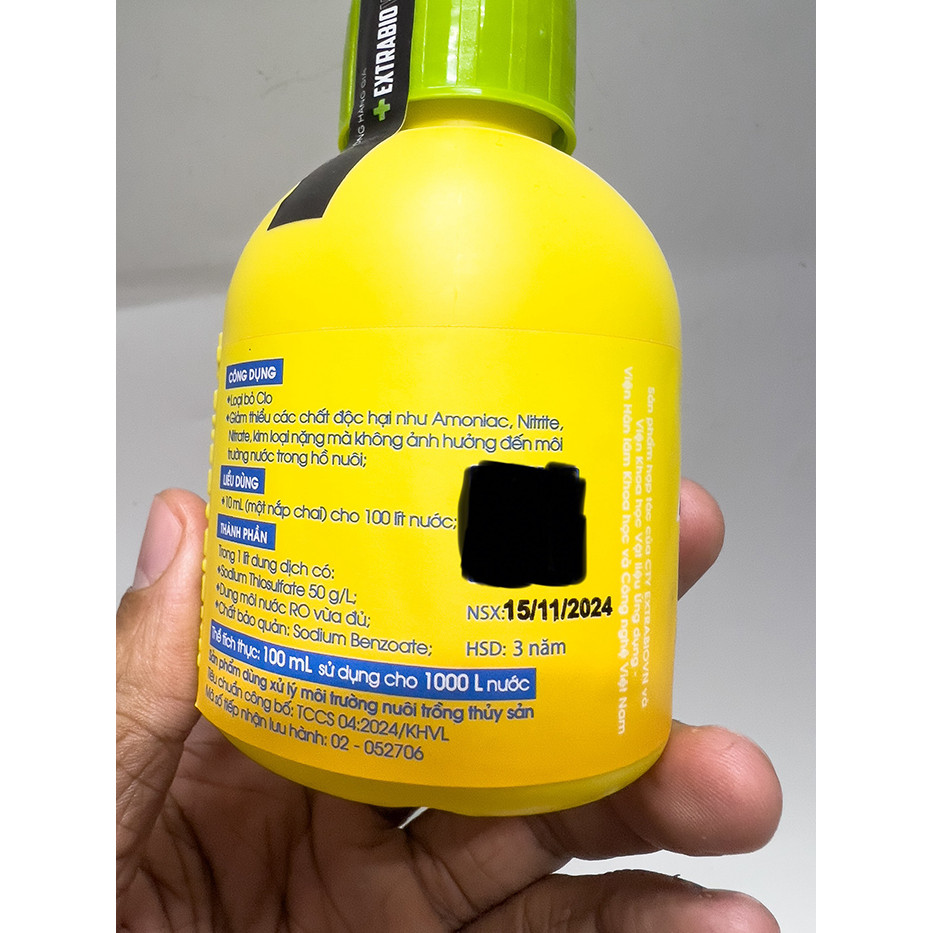 Fast Safe Extra Bio Khử Clo Nhanh, Giảm Độc Tố Cho Bể Cá (Chai 100ml)