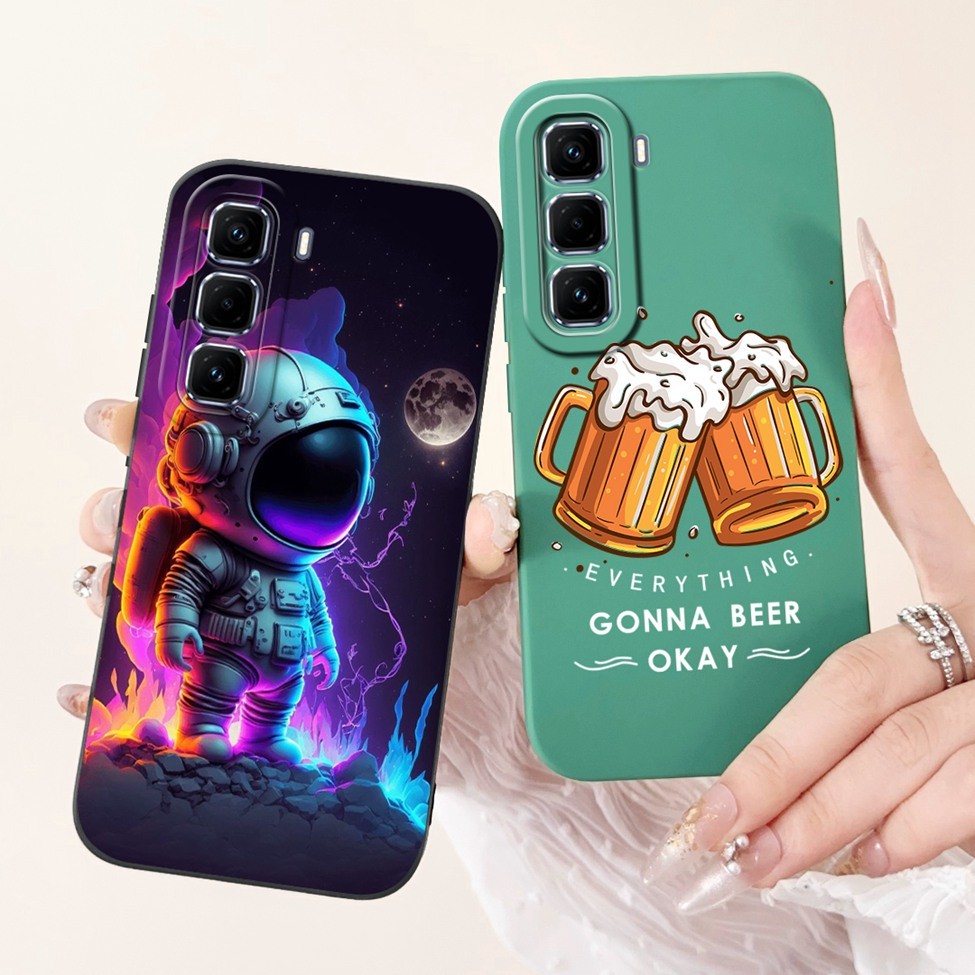 Ốp điện thoại Infinix Hot 50 Pro + 4G X6880 Ốp điện thoại thẩm mỹ Infinix Hot 50 Pro Plus Ốp điện thoại hình mèo dễ thương thời trang Vỏ silicon chống sốc sang trọng