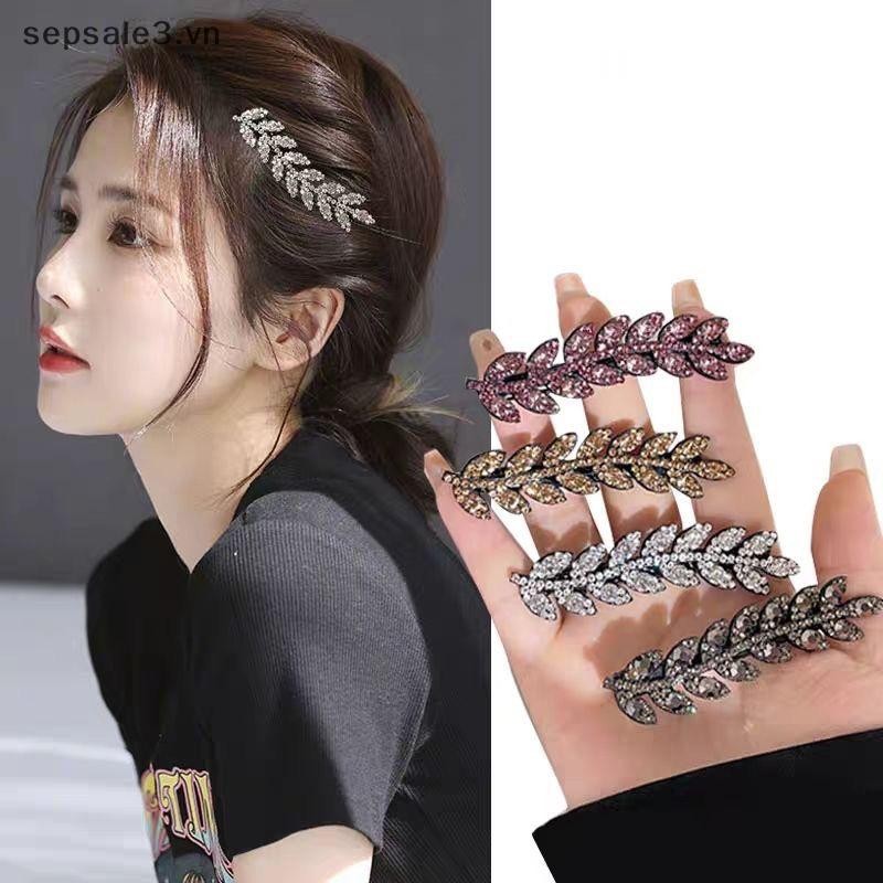 # VN # Phụ Kiện Tóc Thanh Lịch Lấp Lánh Hợp Thời Trang Kẹp Tóc Sáng Kim Cương Giả Barettes Kẹp Tóc Hình Lúa Mì.