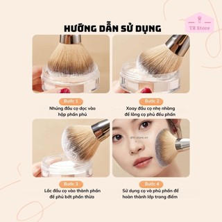 Cọ phấn phủ Gecomo cao cấp sợi sinh học G1122 dành cho phấn phủ, phấn kiềm dầu, baking