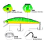 6 Màu 13cm / 38g Chìm Crankbait Minnow Mồi Câu Cá Wobbler Swimbait Với 2 Móc Treble Mồi Cứng Nhân Tạo Cho Cá Hồi Bass Perch Pike.