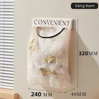 Túi lưới đựng đồ đa năng dán tủ bếp,Giỏ túi đựng tất vớ Túi đựng đồ lót dán tường cạnh tủ,Túi lưu trữ túi bóng rác SUNND