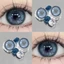 （-0°-6.00°）🌈ZM 🌈/Set 2 Kính Áp Tròng Màu tím/đen/xám thời trang contact lens hợp lệ 6 tháng YX115
