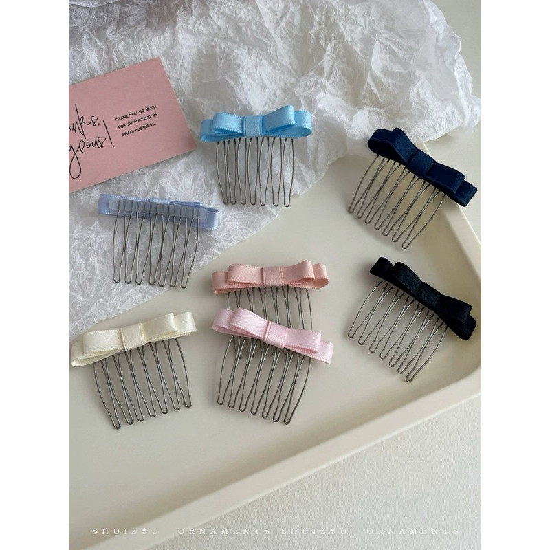 Xược Cài Tóc Kim Loại Đính Nơ Xinh Xắn Dễ Thương Phụ Kiện Tóc Empoli