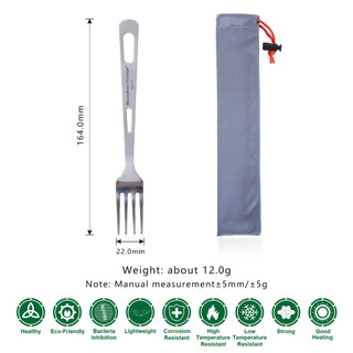 Chuyến Đi Không Giới Hạn Thìa Titan Nĩa Spork Dao Đũa Cắm Trại Ngoài Trời Bộ Đồ Ăn Flatware Với Đánh Bóng