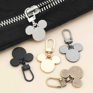 10 móc khoá kéo thay thế, móc khoá dây kéo, móc phéc mơ tuya túi xách, balo, quần áo đầu Mickey