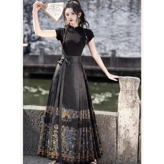 Áo sườn xám nữ phong cách Trung Quốc cải tiến, thiết kế dân tộc, kiểu nhà Đường, trang phục thường ngày