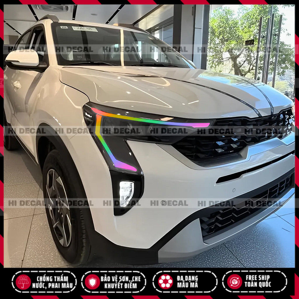 Tem dán đèn Sonet 2024-2025, decal trang trí xe chống thấm nước, bền màu, chịu nhiệt tốt