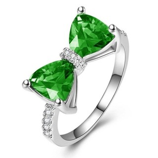 Nhẫn Bạc S925 Nơ Zircon Đơn Giản Trang Sức Thời Trang Nữ Tặng 5