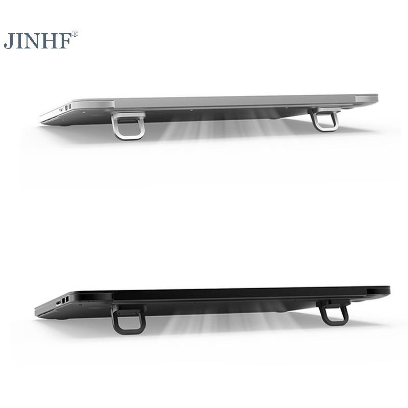 JINHF 2 Chiếc Giá Đỡ Laptop Di Động Có Thể Gập Lại Nvisible Laptop Riser Cho Notebook Đứng Làm Mát Giá Đỡ HOT