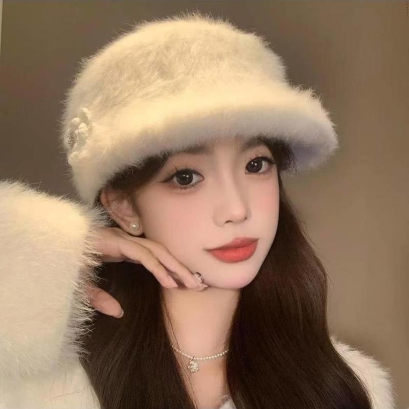 Phụ Nữ Phong Cách Mới Thu Đông Thời Trang Pháp Retro Thanh Lịch Cao Cấp Tất Cả Trận Đấu Mũ Xô