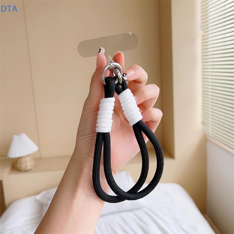 [Dta] Dây Đeo Cổ Tay Cho Điện Thoại Quyến Rũ Phụ Kiện Tế Bào Sang Trọng Có Miếng Dán Móc Khóa Vòng Tay Tinh Tế Điện Thoại Trang Sức Dây Móc Khóa PO