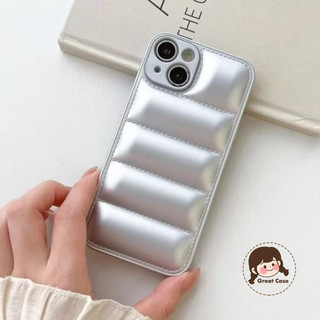 Ốp điện thoại 3D Down Jacket mới cho Redmi Note 12 12R 12S Pro Plus Turbo A4 A3 Pro A3X A2 A2 Plus Turbo 4 Vỏ màu trơn Bạc Đen Trắng Cặp đôi Vỏ mềm chống rơi