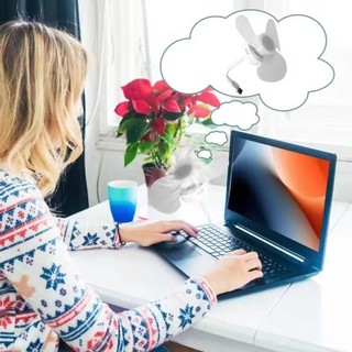 [COD] Quạt để bàn FURNICLICK, Quạt USB tiết kiệm năng lượng im lặng, Quạt làm mát màu trắng có thể điều chỉnh di động cho ký túc xá sinh viên