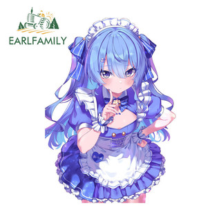 EARLFAMILY Hoshimachi Suisei Hololive Xe Dán Anime Người Giúp Việc Cô Gái Xe Máy Windows Tủ Lạnh Bảo Quản Bình Vinyl Decal Tắc Xước Bảo Vệ Cửa Xe Ô Tô