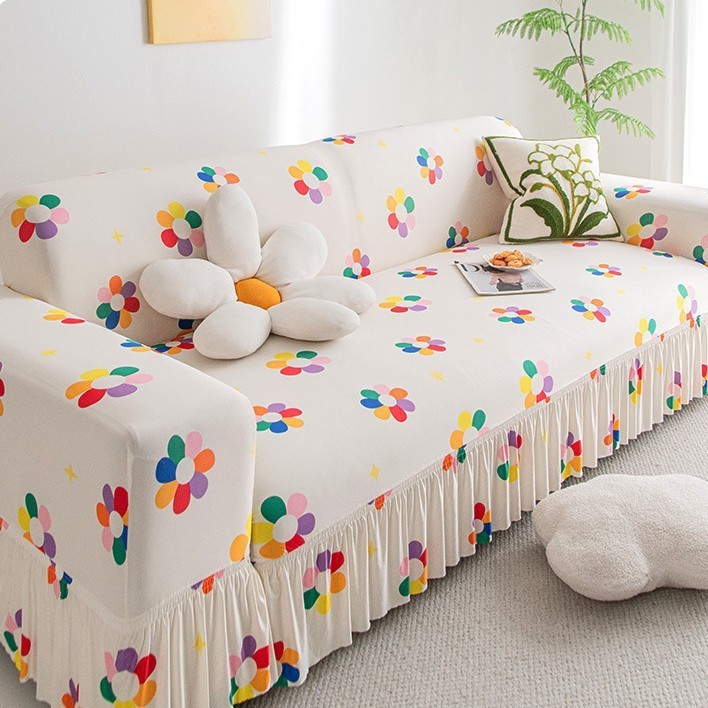 Chống Trơn Trượt Bao Gồm Tất Cả Bụi Sofa Bọc Váy Co Giãn Sofa Bọc Có Váy Cho Phòng Khách