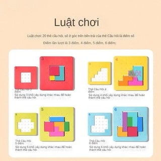 Đồ Chơi Xếp Hình Trí Tuệ Khối 3D Tetris Montessori Đối Kháng, Phát Triển Tư Duy Cho Bé, Xếp Hình 2 Người Chơi