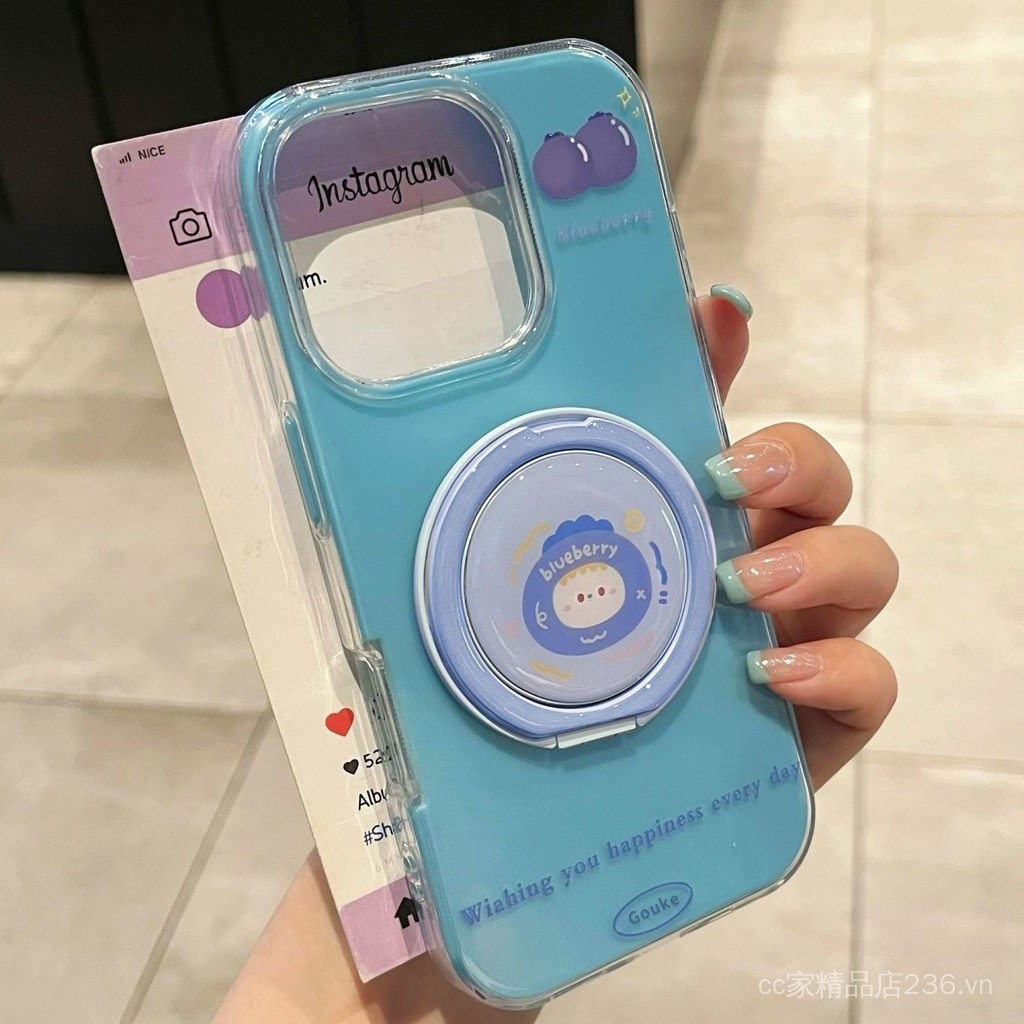 Ốp điện thoại Fruit Party 16 Pro Max, iPhone 15 có chân đế, 13 cho phụ nữ, 14 ốp mềm cho iPhone 12