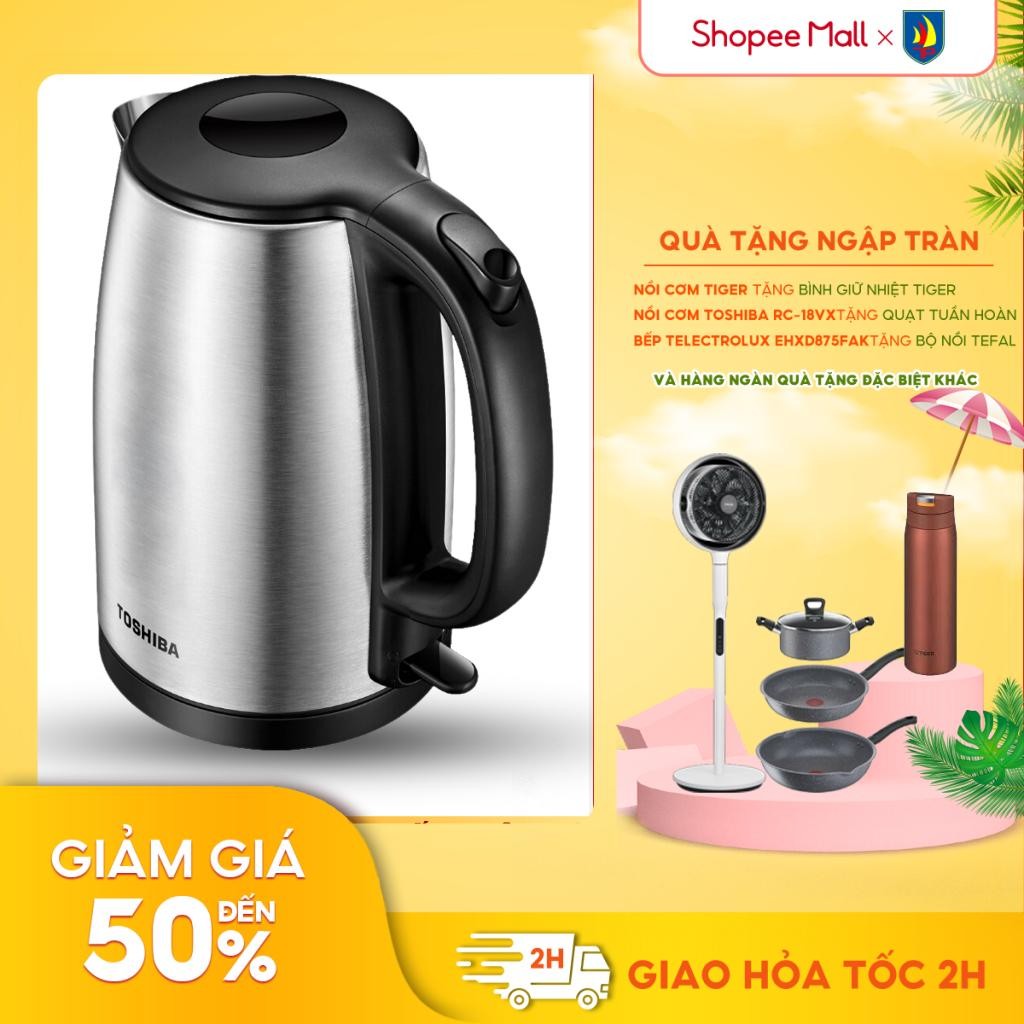 Ảnh Ấm siêu tốc Toshiba KT-17SH2NV - Dung tích 1.7L - Thép không gỉ - Hàng chính hãng - Bảo hành 1 năm 1