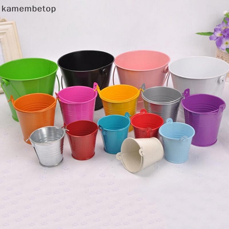 Beto Mini Kim Loại Nhiều Màu Sắc Xô Kẹo Keg Pails Tiệc Cưới Ủng Hộ Trang Trí DIY n