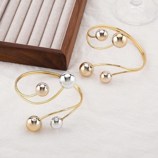 Vòng Tay Đeo Tự Do Kim Loại Vàng Rộng, Thiết Kế Retro Thanh Lịch và Linh Hoạt