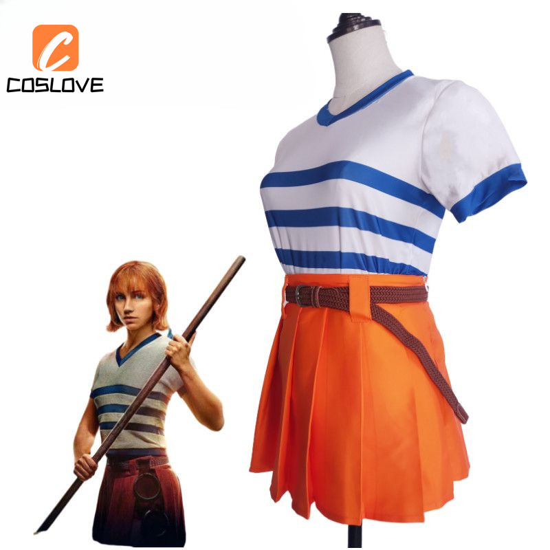Phiên Bản Trực Tiếp ONE PIECE Nami Cosplay Quần Áo Trọn Bộ Trang Phục Trang Phục Cho Người Phụ Nữ Đầm Mùa Hè Hàng Ngày Cosplay Váy
