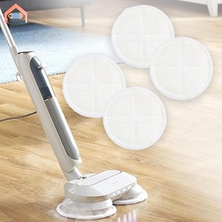 4x Tấm lau nhà điện Miếng lau nhà Thay thế phụ kiện tròn 8,07 inch Tấm chà sàn Làm sạch sàn