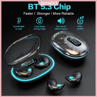 Tai nghe âm thanh nổi 5.3 tương thích Bluetooth có hộp sạc Tai nghe Micro Sleep không có cảm giác IPX5 chống nước để chạy bộ Phụ kiện học tập thể dục [jennie1.vn]