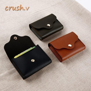 [CRUSH] Ví ngắn, Ví đựng tiền xu bằng da PU dung tích lớn, Hộp đựng thẻ di động nhỏ Nữ Nam