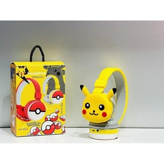 Anime MỚI Pokemon Pikachu Tai Nghe Bluetooth Tai Nghe Không Dây Hoạt Hình Stereo Tai Nghe Tai Nghe Có Mic Hottie Quà Tặng Thời Trang