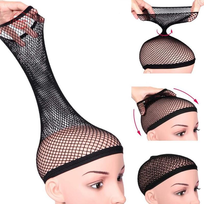 Diễu Hành 1 Chiếc Tóc Giả Mũ Tóc Đen Lưới Co Giãn Hai Đầu Đa Năng Mũ Làm Tóc Giả Free Size VN