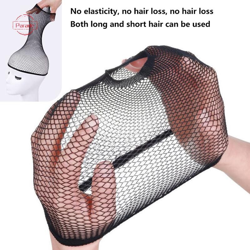 Diễu Hành 1 Chiếc Tóc Giả Mũ Tóc Đen Lưới Co Giãn Hai Đầu Đa Năng Mũ Làm Tóc Giả Free Size VN
