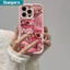 ibumpers Ốp Lưng IPhone Đẹp Hoa Hồng Dâu Họa Tiết Gấu Ốp Điện Thoại Dày Dặn Silicon Mềm Chống Sốc Chống Bẩn Cho IPhone 16 15 14 12 13 11 Pro Max IP 7 8 Plus X XS XR
