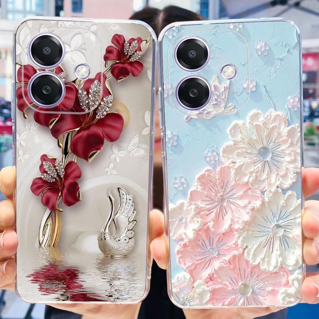 Ốp điện thoại OPPO A3x 4GCase OPPO A3 4G oppoA3 5G OppoA3x 5G CPH2683 CPH2641 CPH2681 CPH2669 Ốp silicon TPU mềm hình hoa