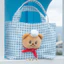 Túi xách kẻ sọc xanh Butterbear bơ