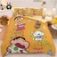 YB2 Crayon Shin-chan 3IN1 Ga trải giường Vỏ chăn gối Bộ chăn ga gối Phòng ngủ gia đình Có thể giặt được Bộ đồ dễ thương