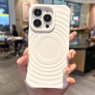 Ốp điện thoại Tpu từ tính hình khuyên sóng cho IPhone 16 15 15pro Max 13 Mini 14 14pro 14max 12 11 Pro Max IX XR SE2 Plus Bìa mềm p2