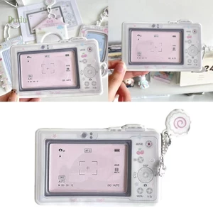 Dudu Hoạt Hình Photocard Giá Đỡ PVC Photocard Tay 3Inch Thẻ Có Dây Xích Quyến Rũ Cho Kích Thước Tiêu Chuẩn Thẻ Nhận Dạng Ca