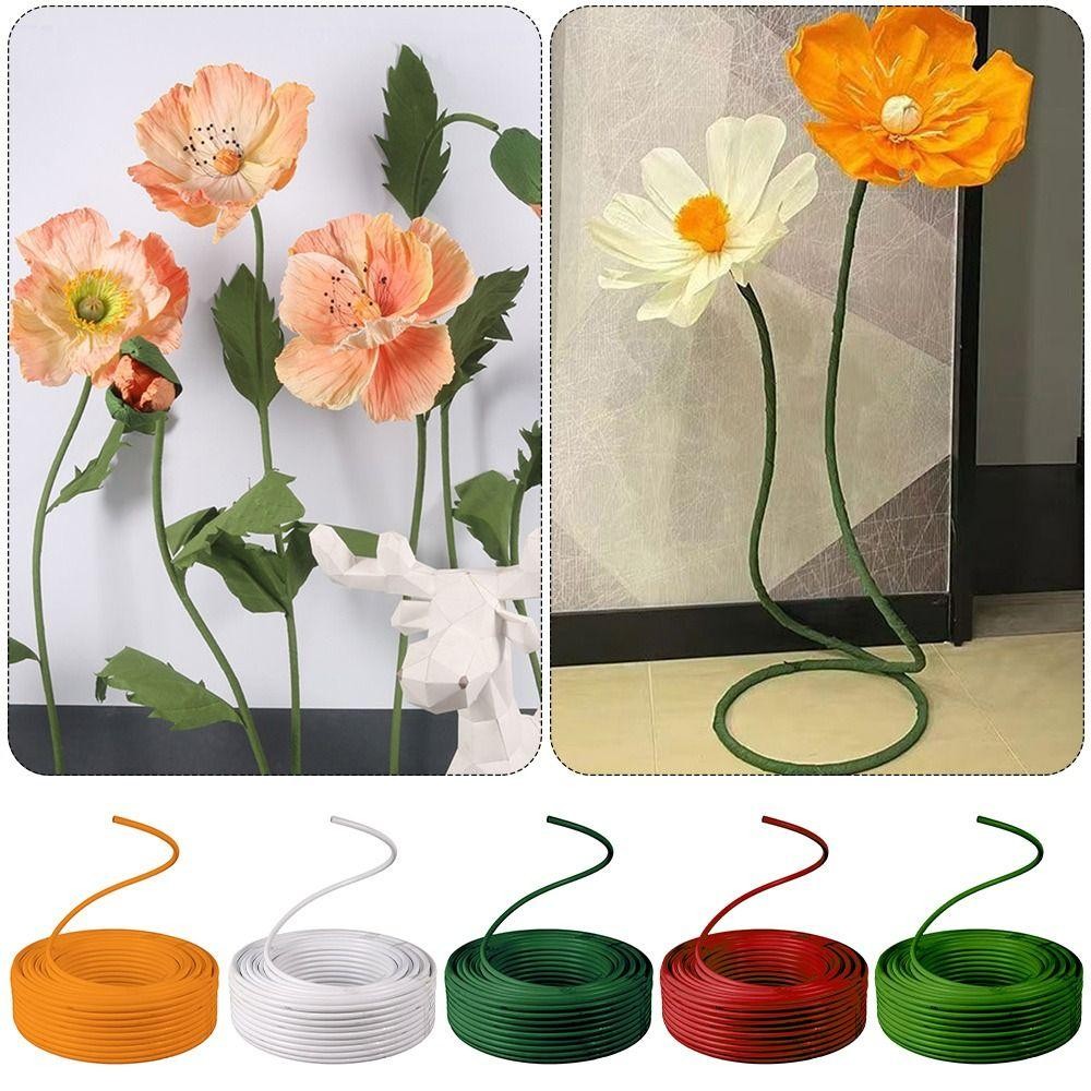Ống nhựa nhôm SAIA, Ống tạo kiểu dài 5M bằng nhôm PVC, Chất liệu PVC Màu vàng trắng uốn cong bằng nhựa hình cong có thể uốn cong Đạo cụ DIY