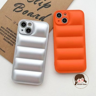 Ốp điện thoại 3D Down Jacket mới cho Redmi Note 12 12R 12S Pro Plus Turbo A4 A3 Pro A3X A2 A2 Plus Turbo 4 Vỏ màu trơn Bạc Đen Trắng Cặp đôi Vỏ mềm chống rơi