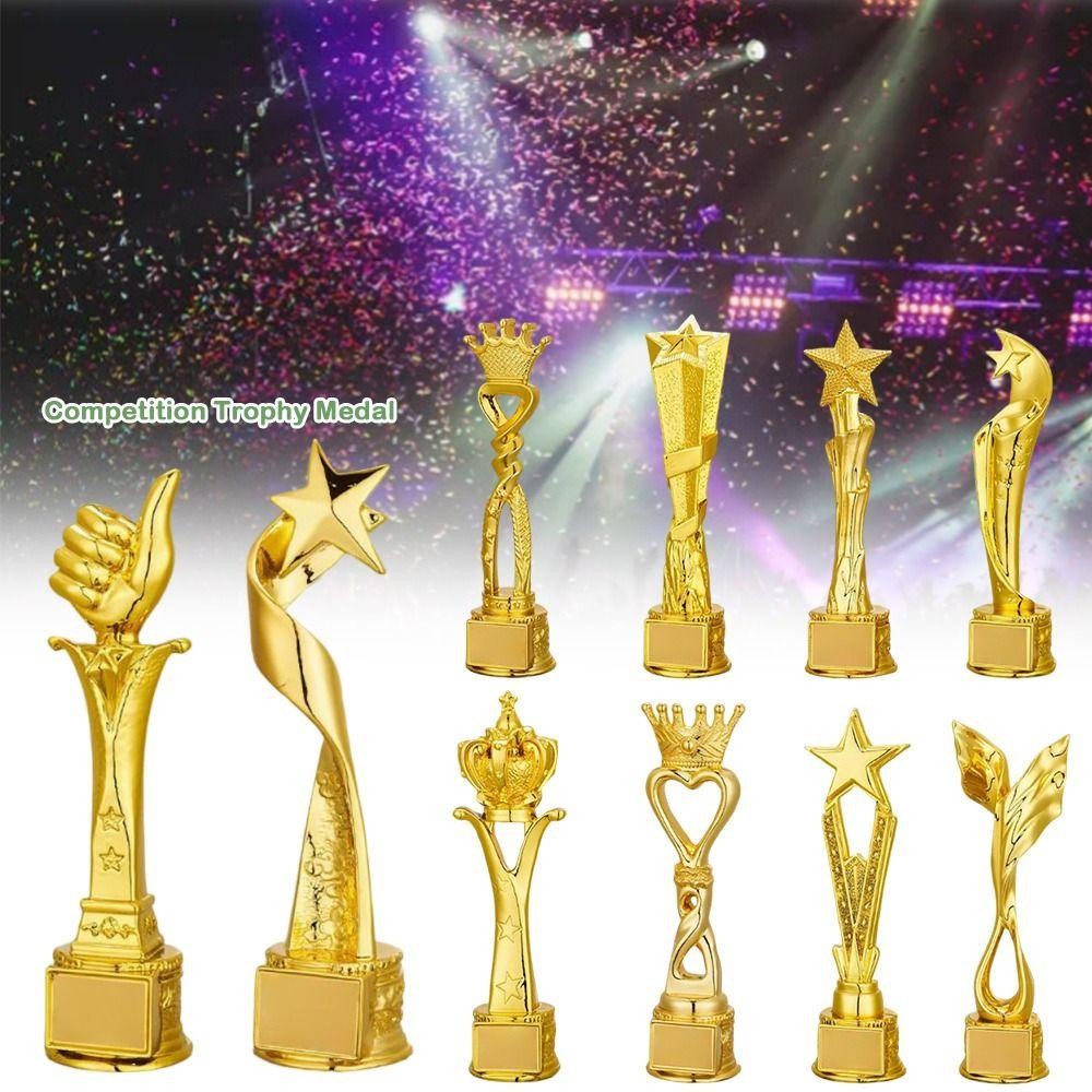 Huy chương cúp thi đấu SLICELLIFE, Cúp Pentagram đa kích thước màu vàng, Huy chương lưu niệm Vương miện đa năng sáng tạo Giải thưởng trẻ em